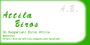 attila biros business card